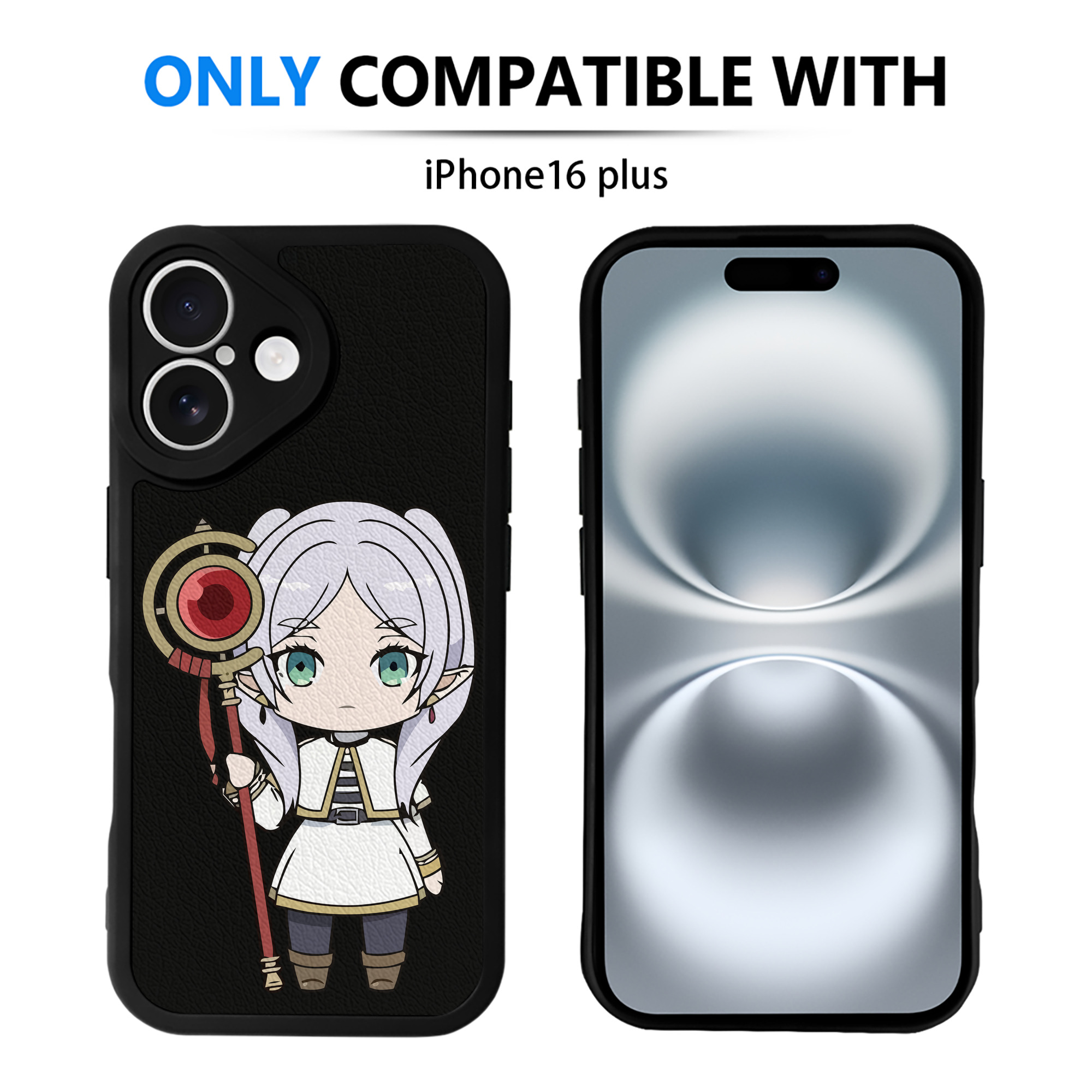 （画像用） 葬送のフリーレン Frieren 【iPhone 16シリーズ対応】シリコンスマホケース（レザー調） 材質：シリコン